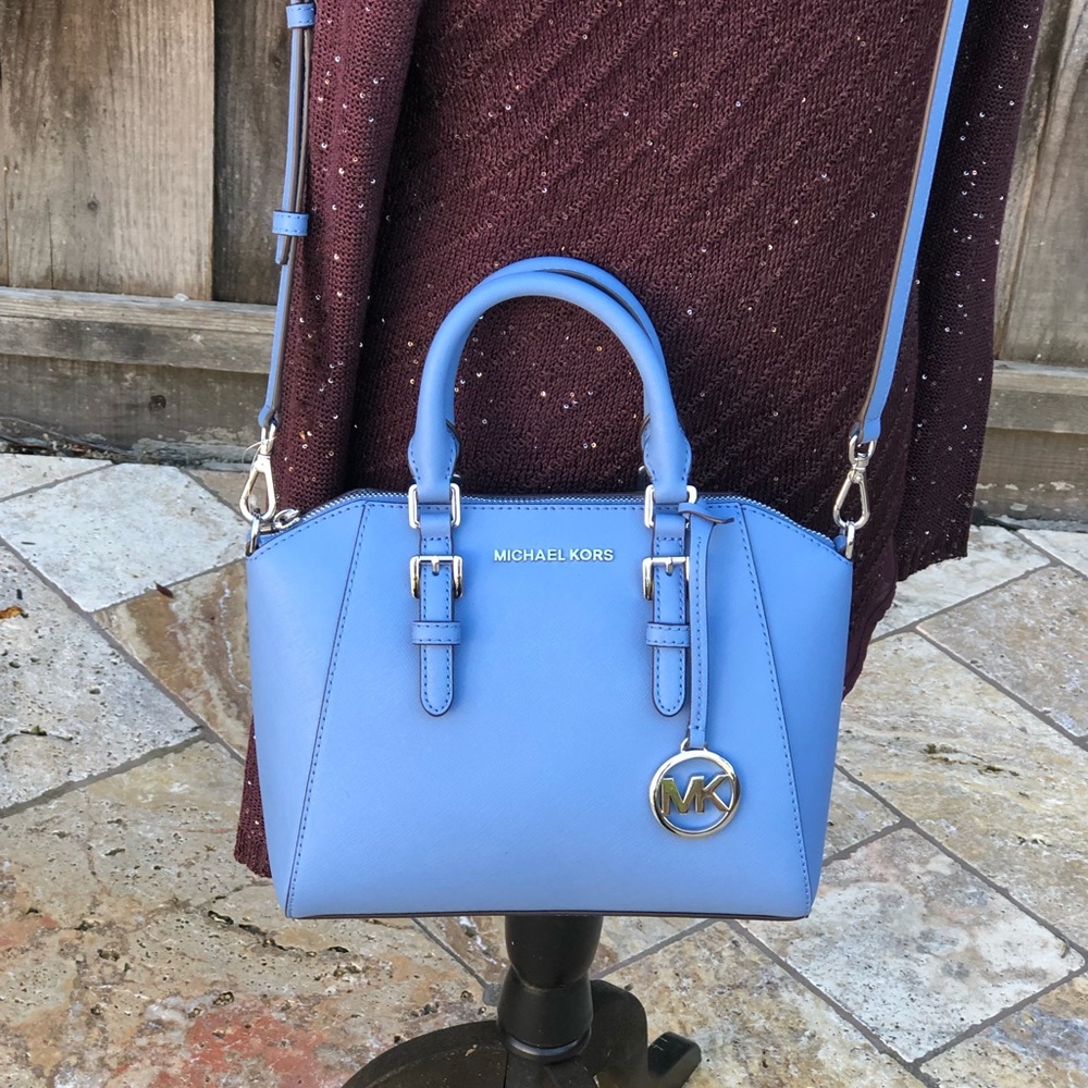NWT Michael Kors medium ciara handbag French Blue - Picture 7 of 8